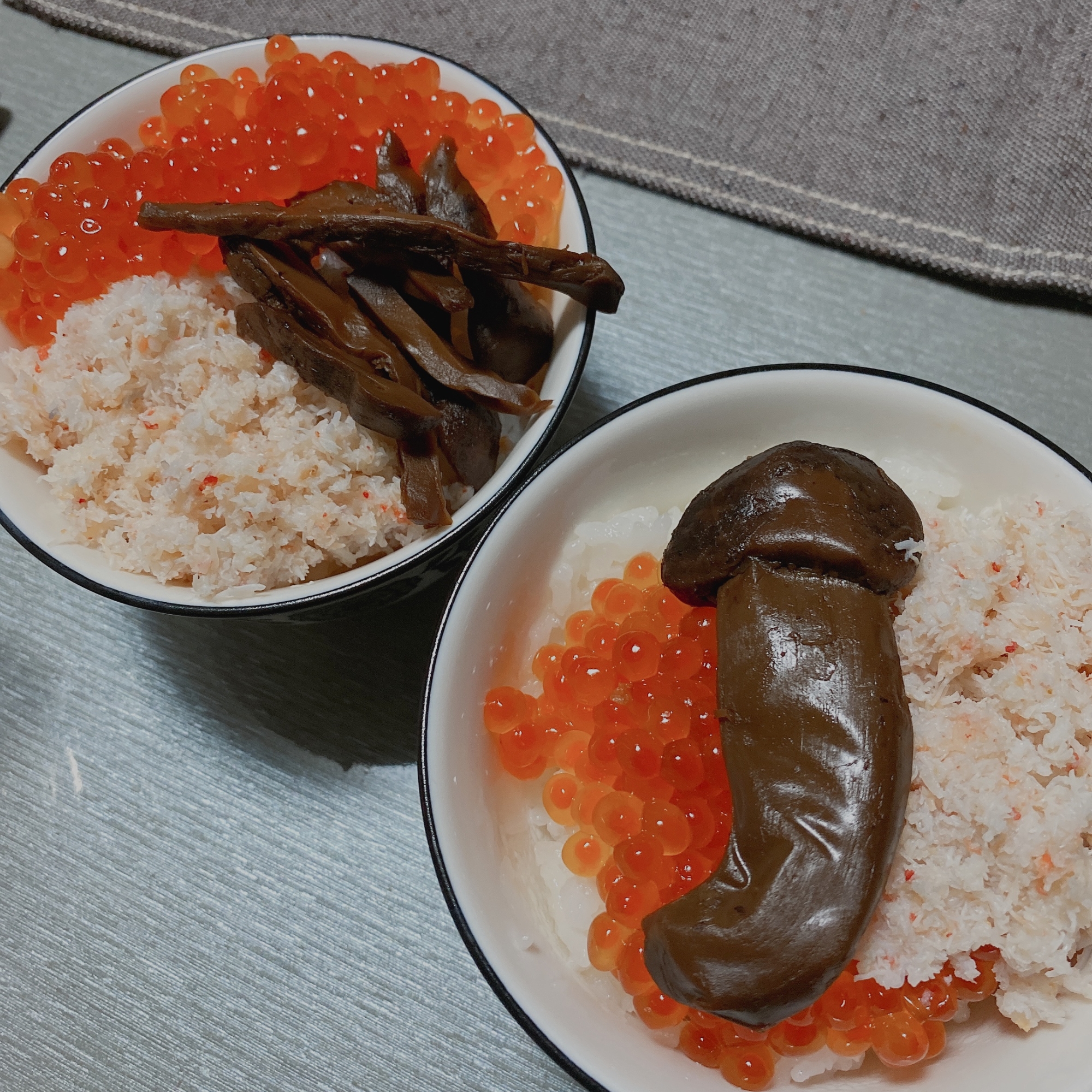 いくら、カニ、松茸の贅沢丼☆