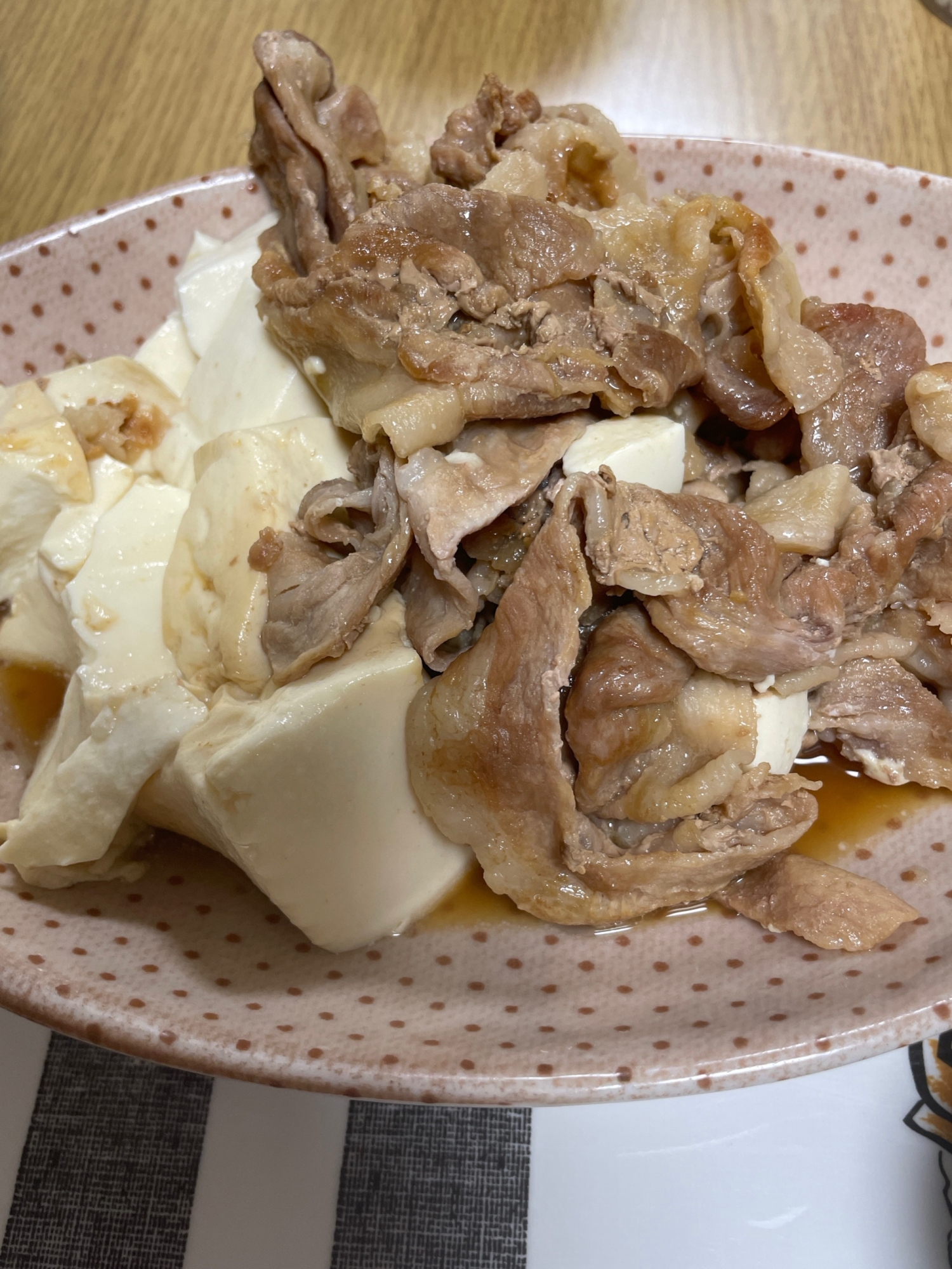 豆腐と豚肉の和風煮込み