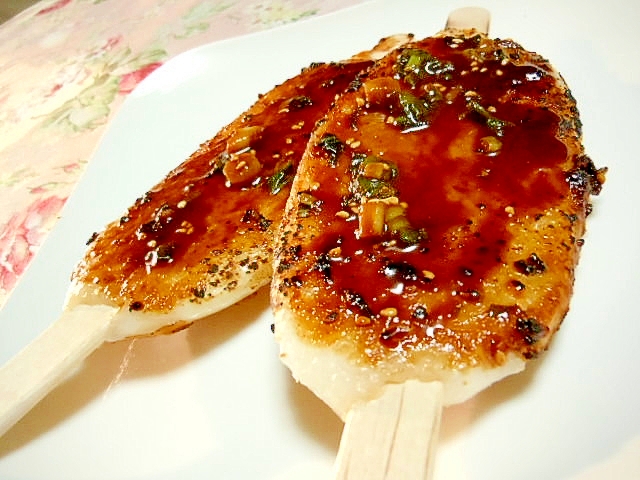❤生姜葱味噌の甘辛い五平餅❤