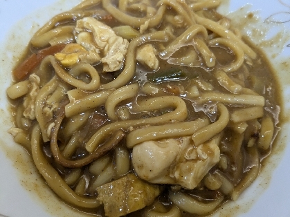 カレールーで作る◇きつねカレーうどん◇