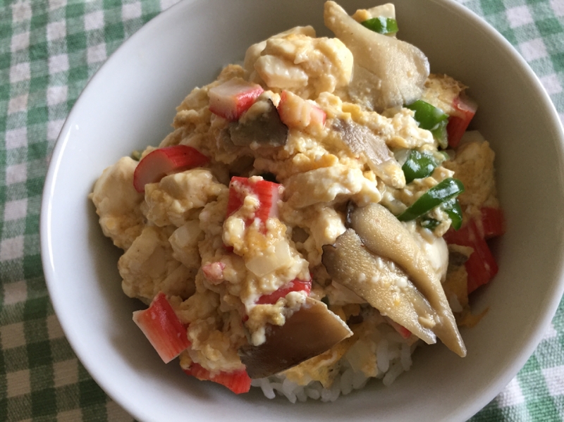 舞茸のトロトロ卵とじ丼