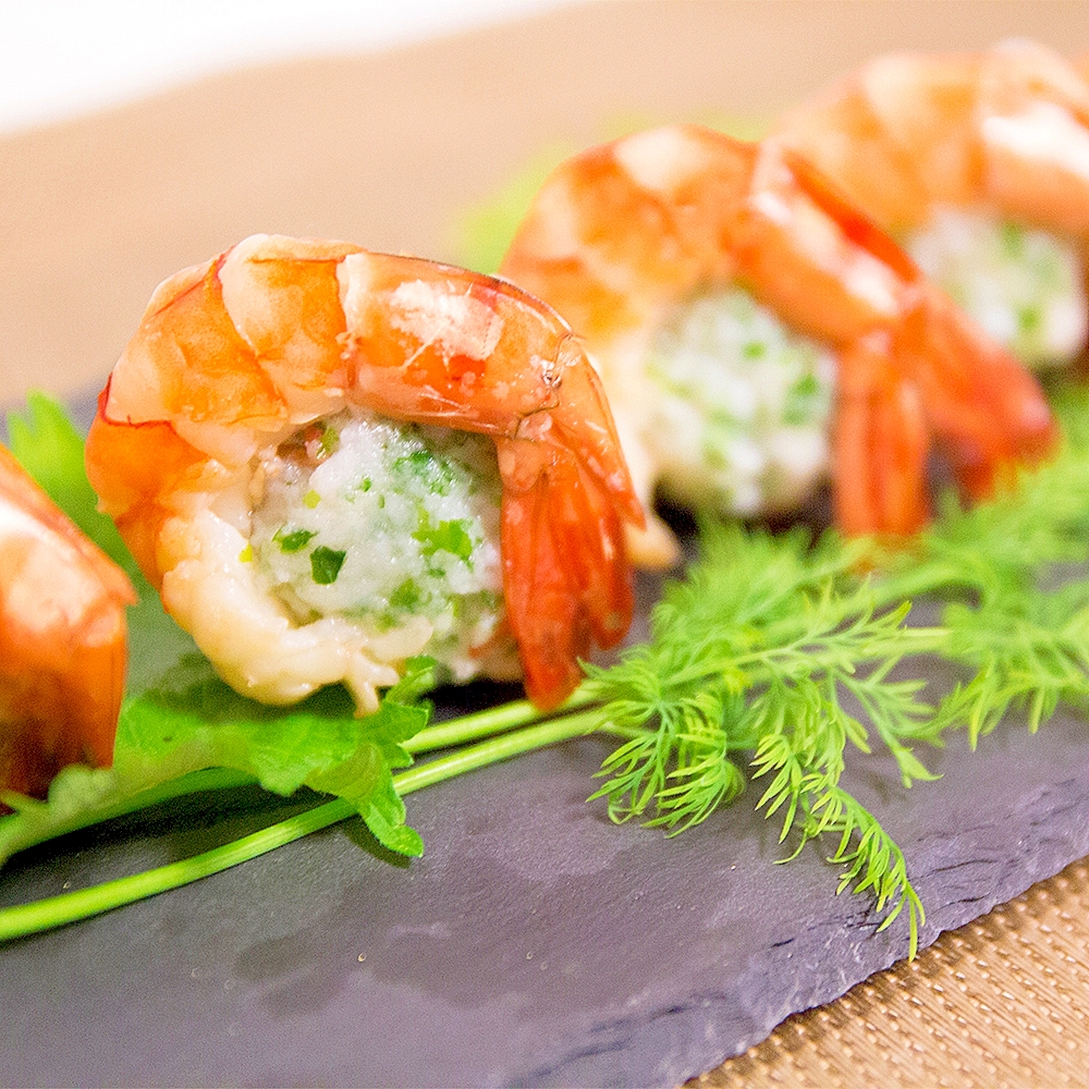 まるでお寿司!?はんぺんボールの海老巻き