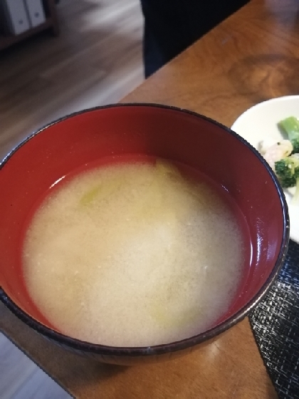 さつま芋と挽肉の味噌汁