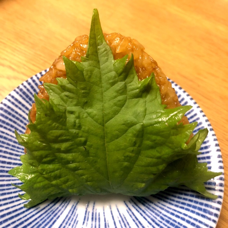 シンプル♪焼きおにぎり大葉巻き