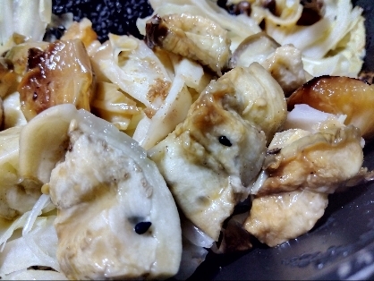 なすと鶏肉の生姜炒め