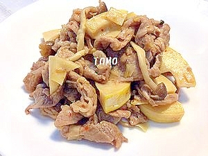 タケノコと豚肉のピリ辛炒め