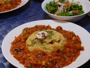 トマト缶でやさしい味のビーンズキーマカレー