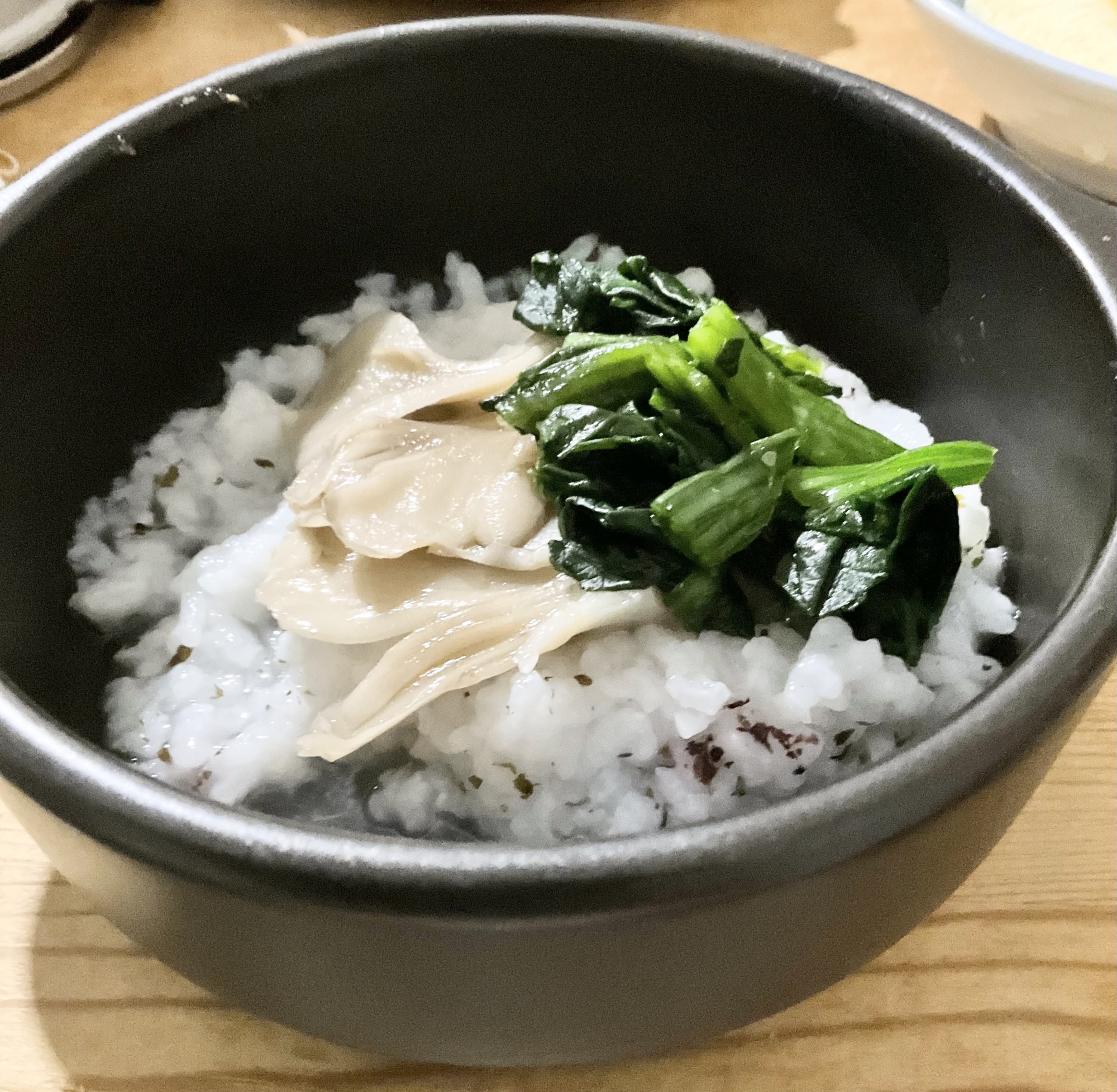 ほうれん草舞茸乗せ☆ご飯♪