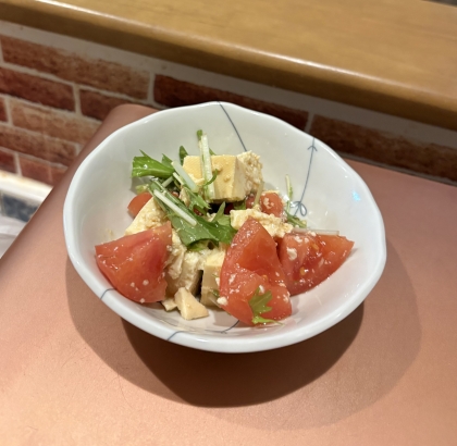 栄養◎中華風味♡豆腐と小松菜とトマトのしらす和え