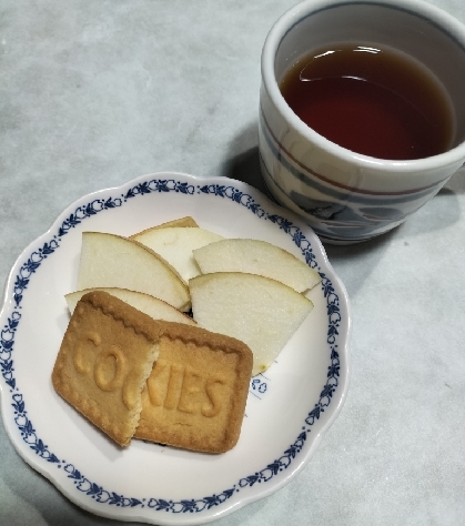 季節のフルーツとバタークッキーのおやつ✧˖