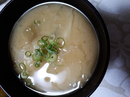 なすとキャベツと油揚げの味噌汁☆