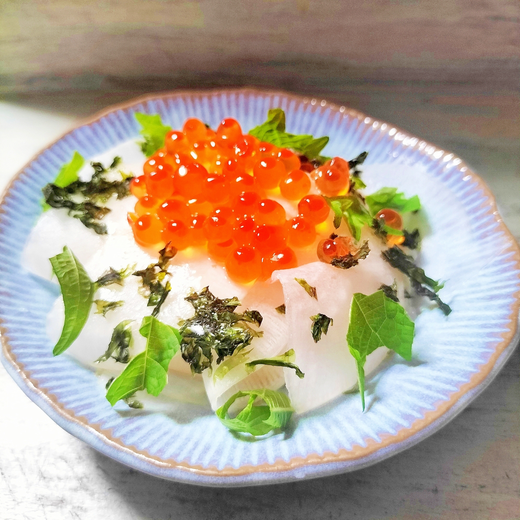 箸休めに☆大根と海苔のいくらサラダ