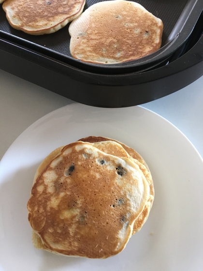 ホットケーキミックスなくて...でも美味しくできるんですね♪
これでいつでもホットケーキ作れます！