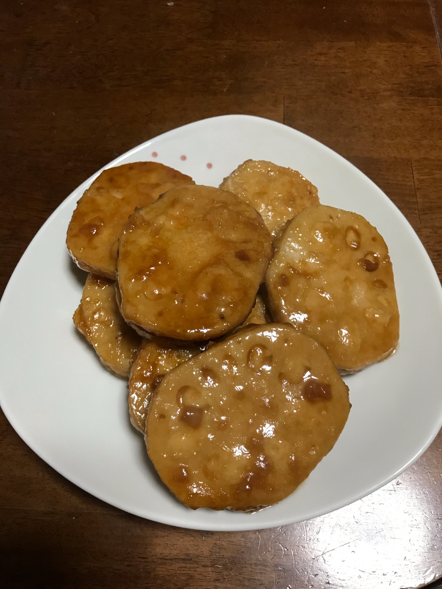 肉詰め蓮根甘辛炒め レシピ 作り方 By プーたん 楽天レシピ