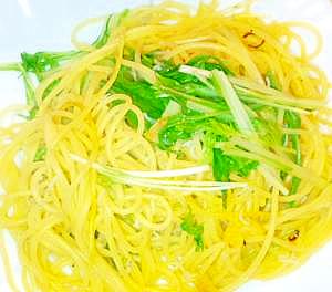 ジャコと水菜のペペロンチーノ
