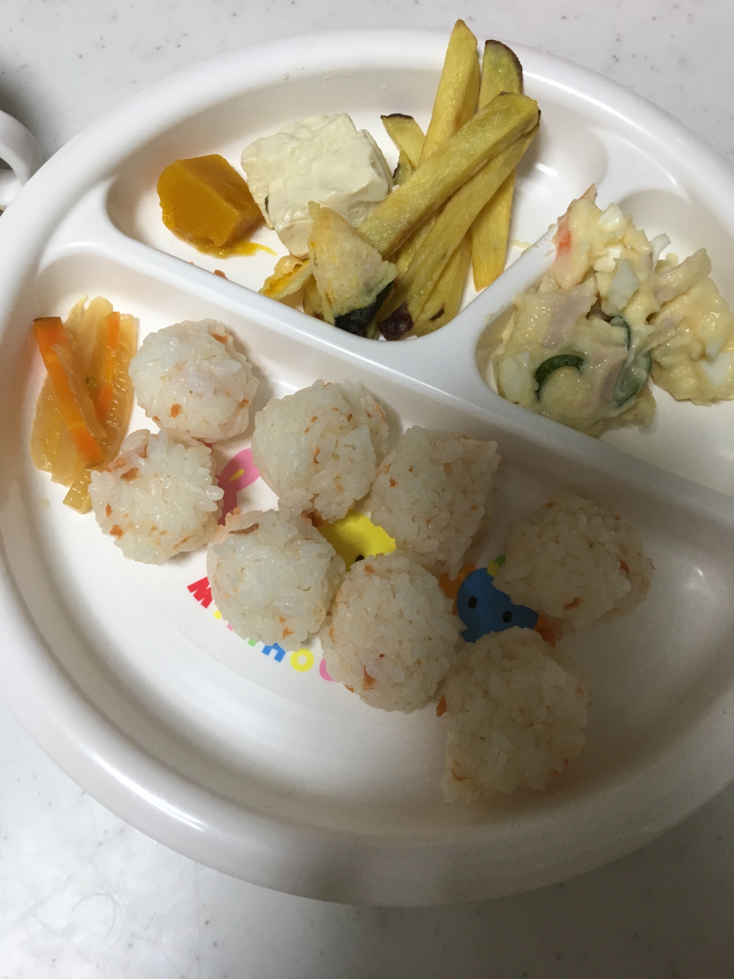 離乳食完了期☆天ぷらとポテサラ☆ワンプレート