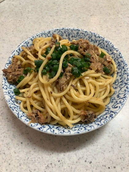 マヨネーズと醤油で鯖缶の生臭さが無くなります☺️体に優しい和風パスタです。