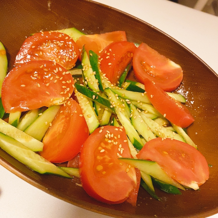 きゅうりとトマトの中華風サラダ♡簡単