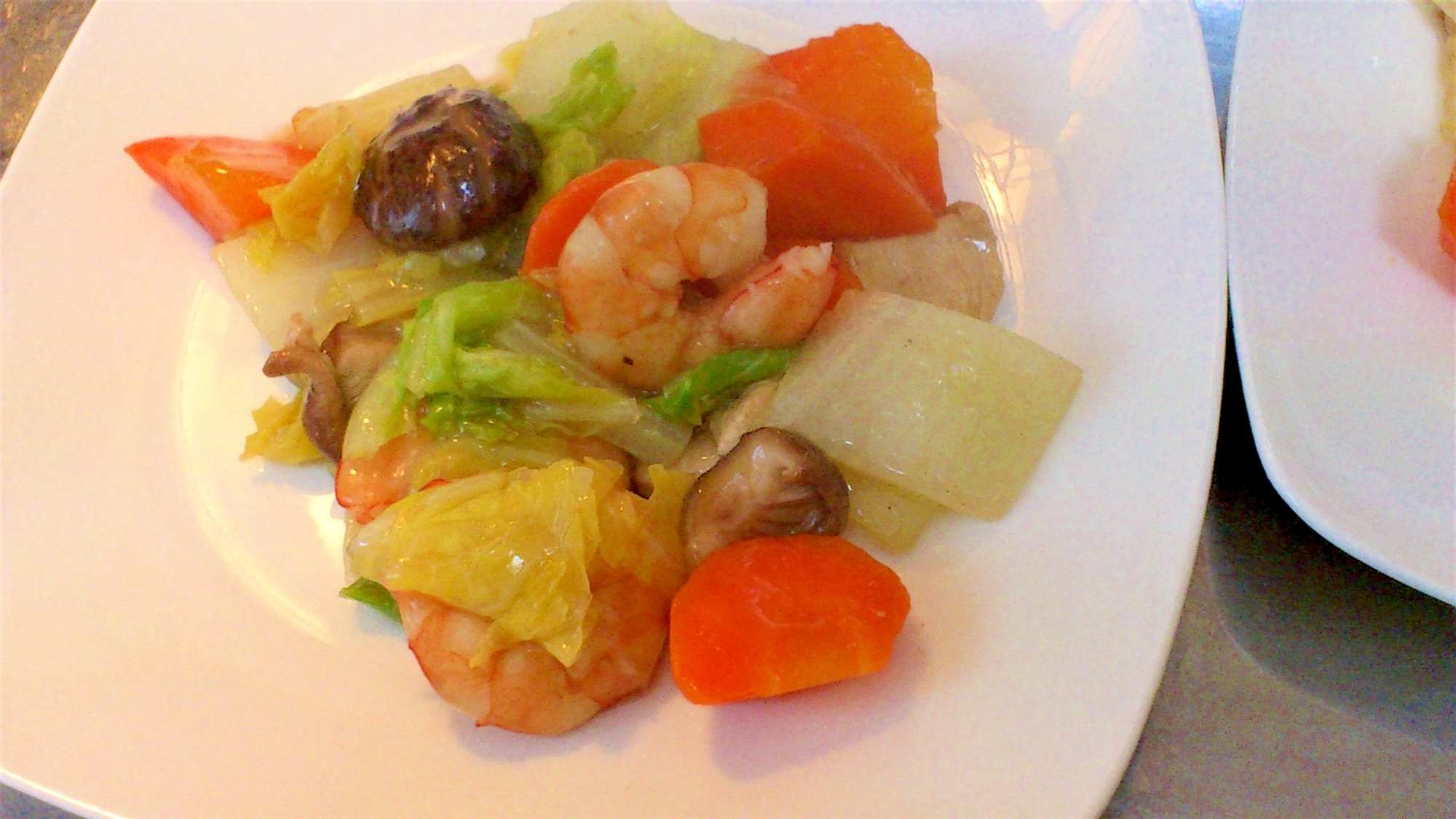 あんかけ海老と野菜の炒め物