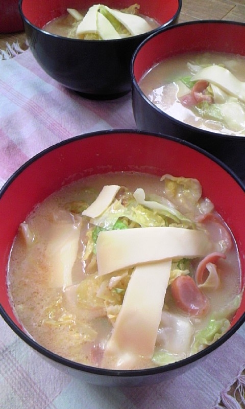 味噌ラーメンアレンジ！ミルキー味噌ラーメン♪