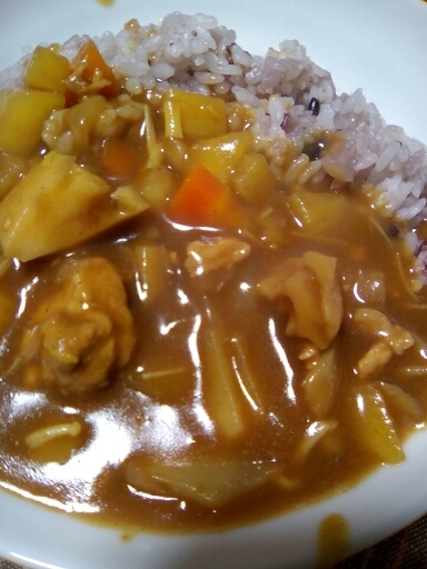 きのこ入りカレーライス