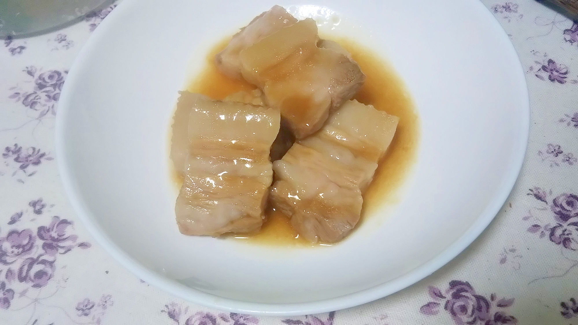 レンジで簡単！豚バラ肉の生姜醤油煮