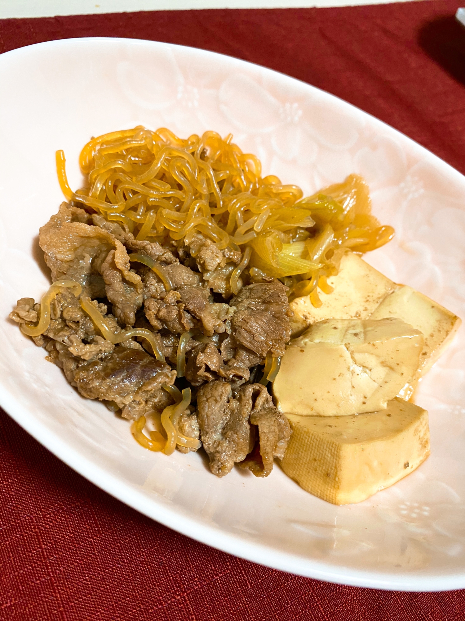 すき焼きのたれで作る☆肉豆腐