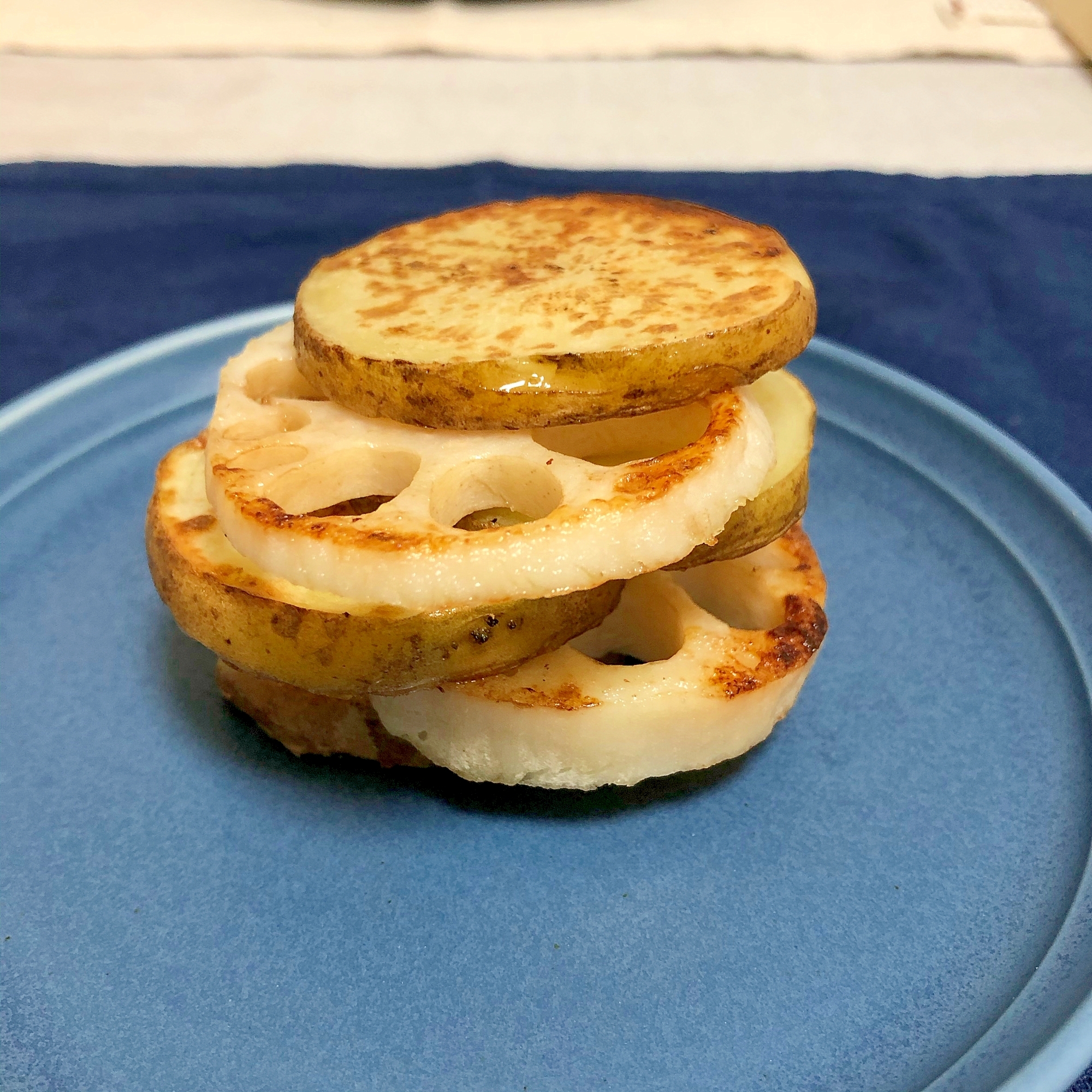 じゃがいもとレンコンの焼き野菜