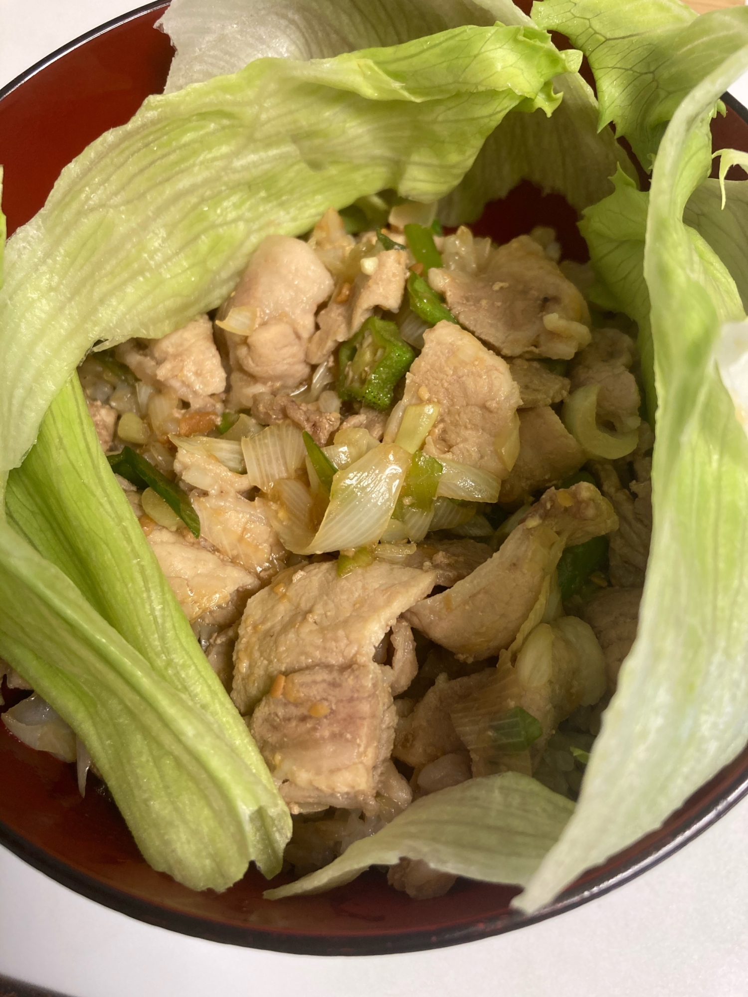 夏バテ対策ネギ味噌豚丼⭐️朝ごはんに