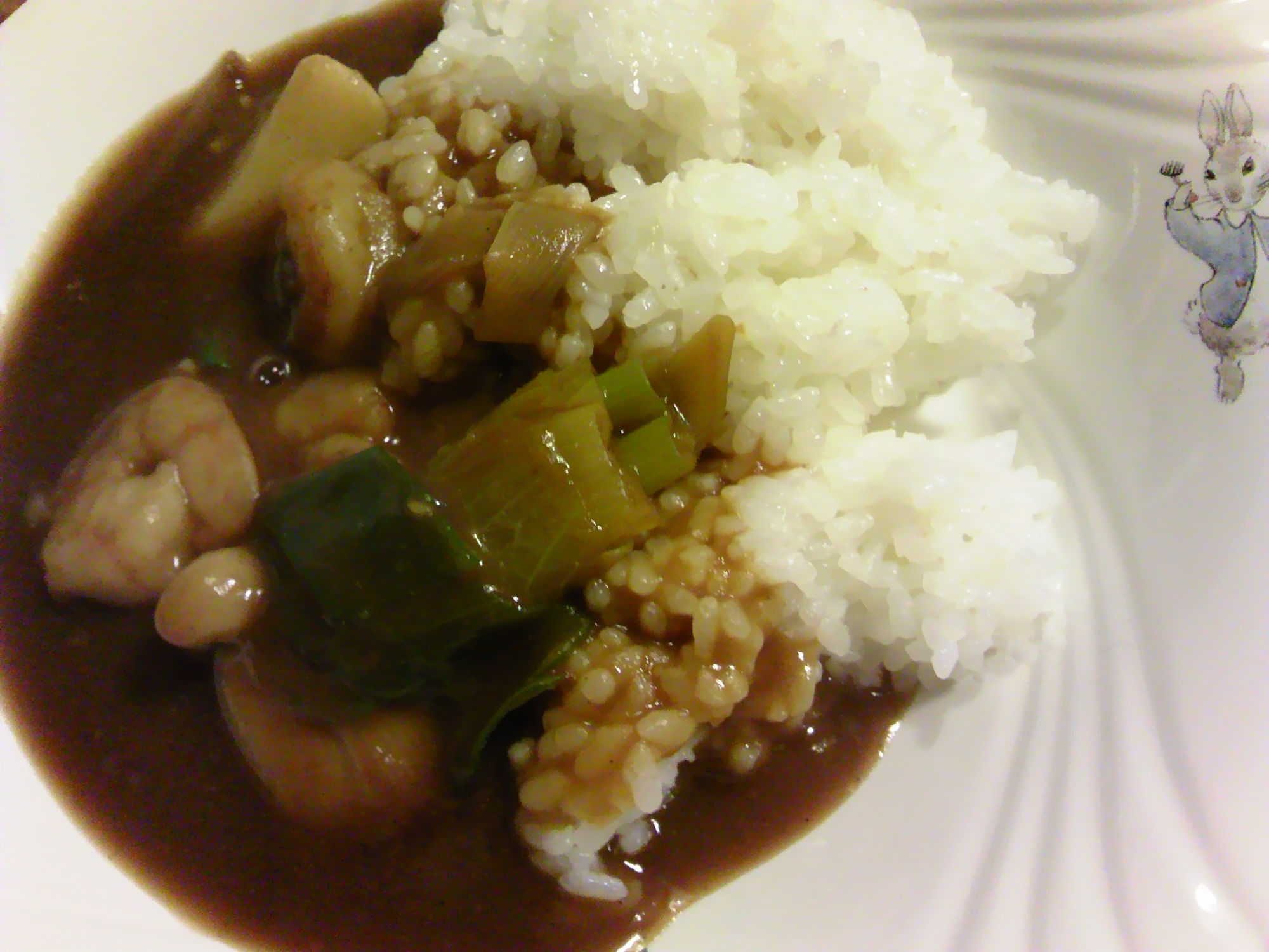 エビと長ネギの和風カレー