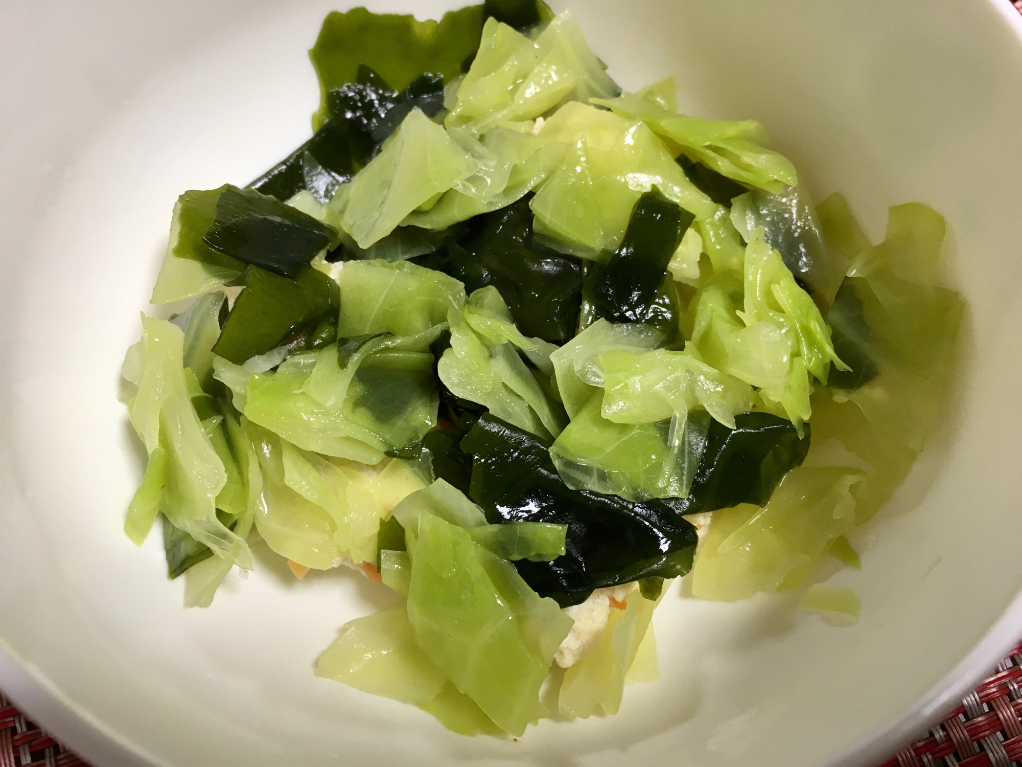 幼児食 キャベツとワカメの和え物 レシピ 作り方 By えみすけ0309 楽天レシピ