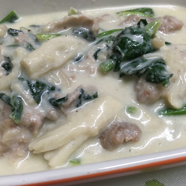 豚コマとほうれん草でクリーム煮 レシピ 作り方 By Harutymama 楽天レシピ 豚コマとほうれん草でクリーム煮 レシピ 作り方 By Harutymama 楽天レシピ