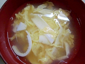 湯葉豆腐のかき卵汁