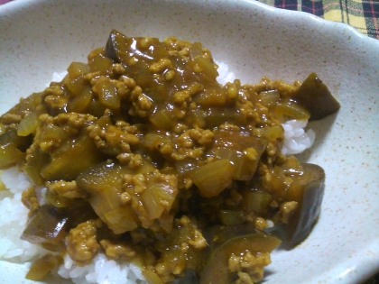 茄子とひき肉のカレー