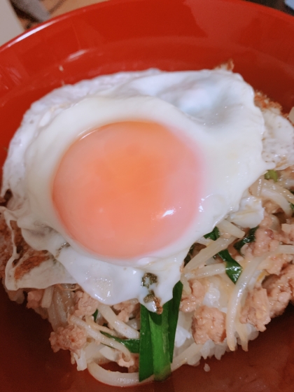 豆苗じゃなくて、ニラで作りました！簡単で美味しかったです★