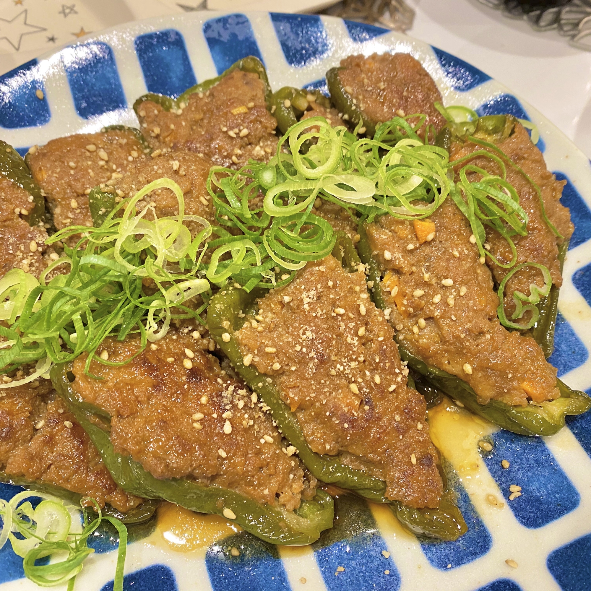 【こどもも完食！】味付けピーマンの肉詰め