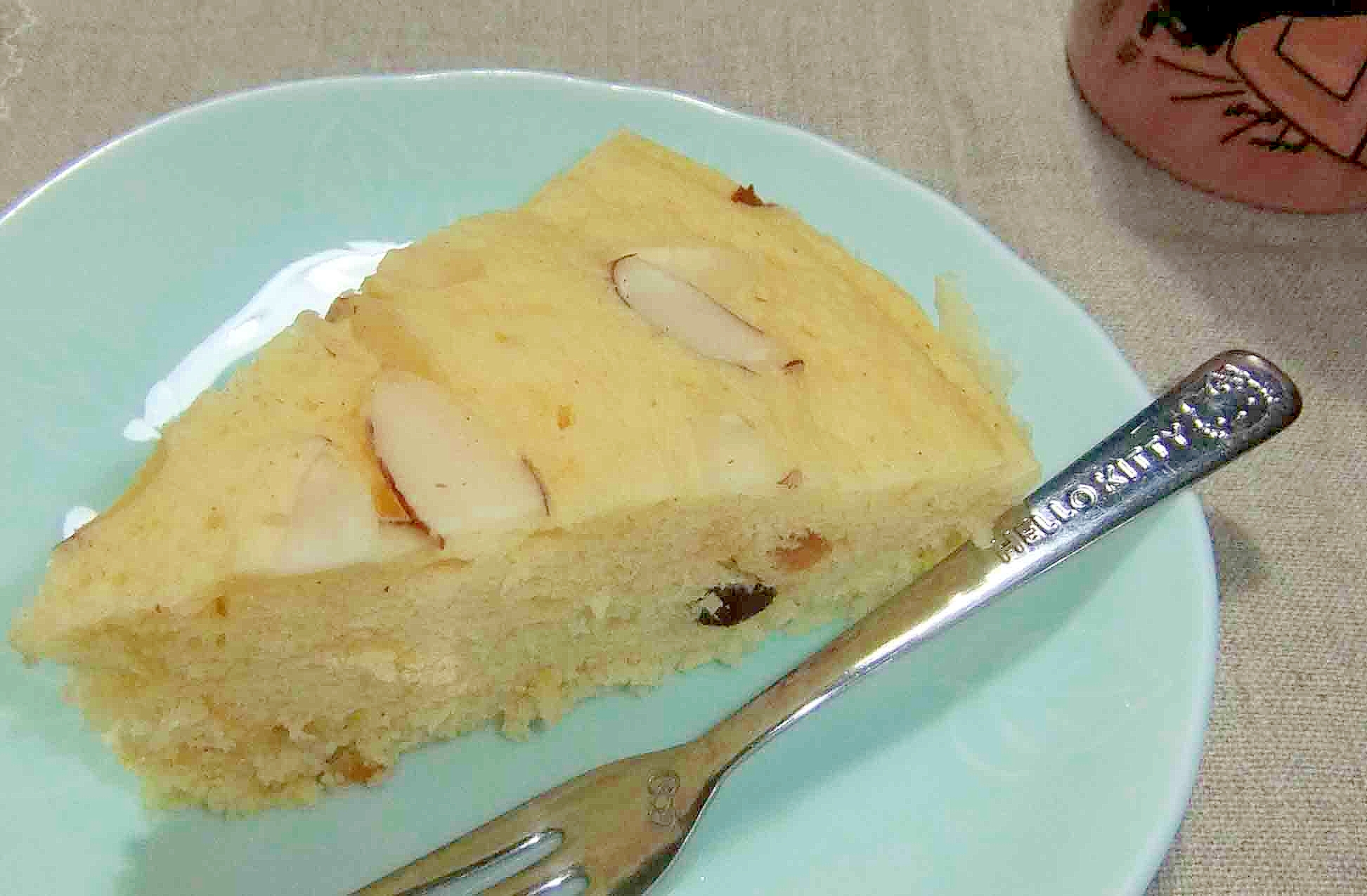 柚子ジャムとアーモンドの蒸しパン風ケーキ