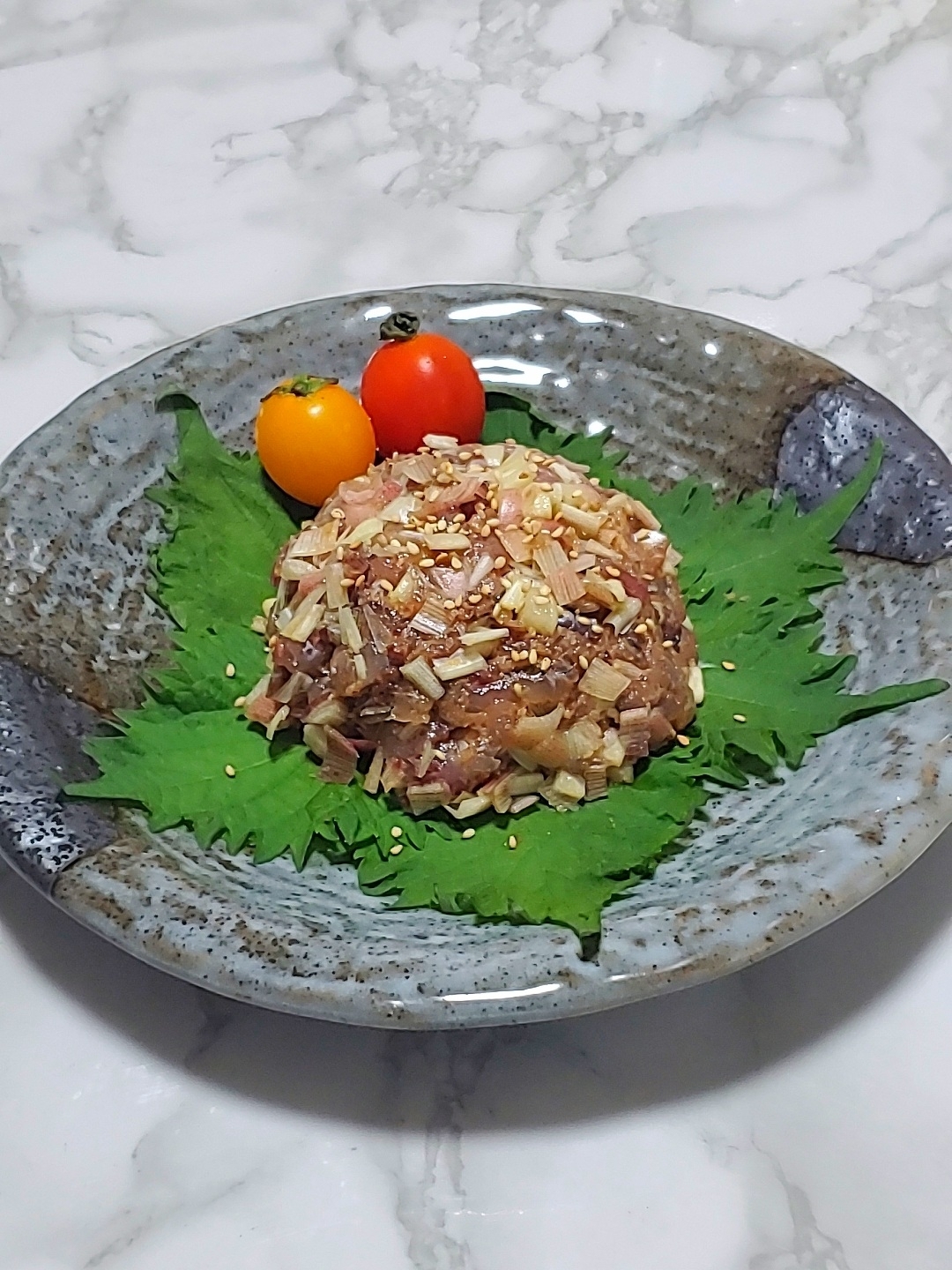 鯵なめろうのミョウガ和え レシピ 作り方 By じゅん たま 楽天レシピ