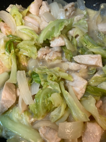 鶏むね肉のマヨぽん炒め