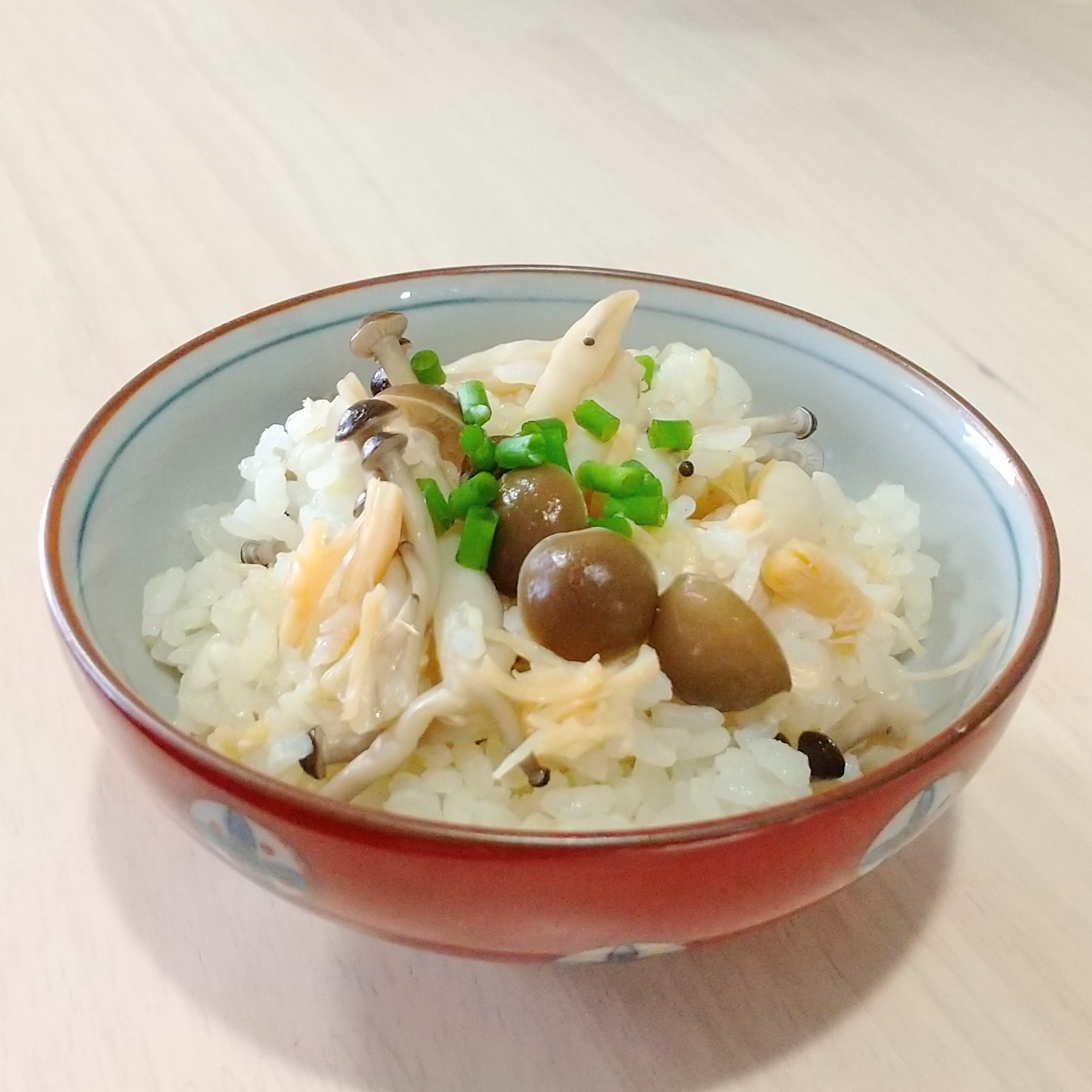 塩麴 DE 帆立の貝柱としめじの炊き込みご飯