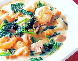 手間なし ほうれん草とえびのクリーム煮 レシピ 作り方 By Wcrwh099 楽天レシピ 手間なし ほうれん草とえびのクリーム煮 レシピ 作り方 By Wcrwh099 楽天レシピ