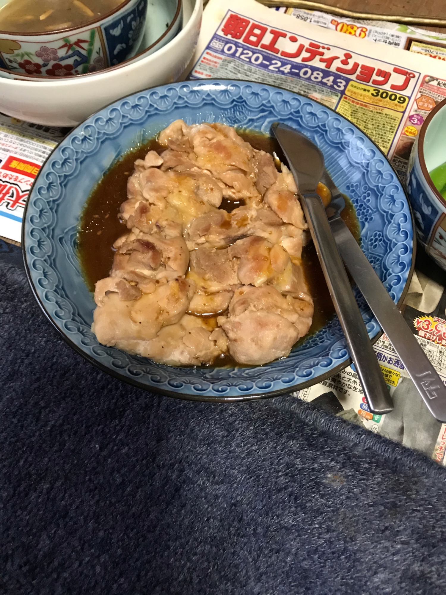 鳥モモ肉のガーリック照焼き