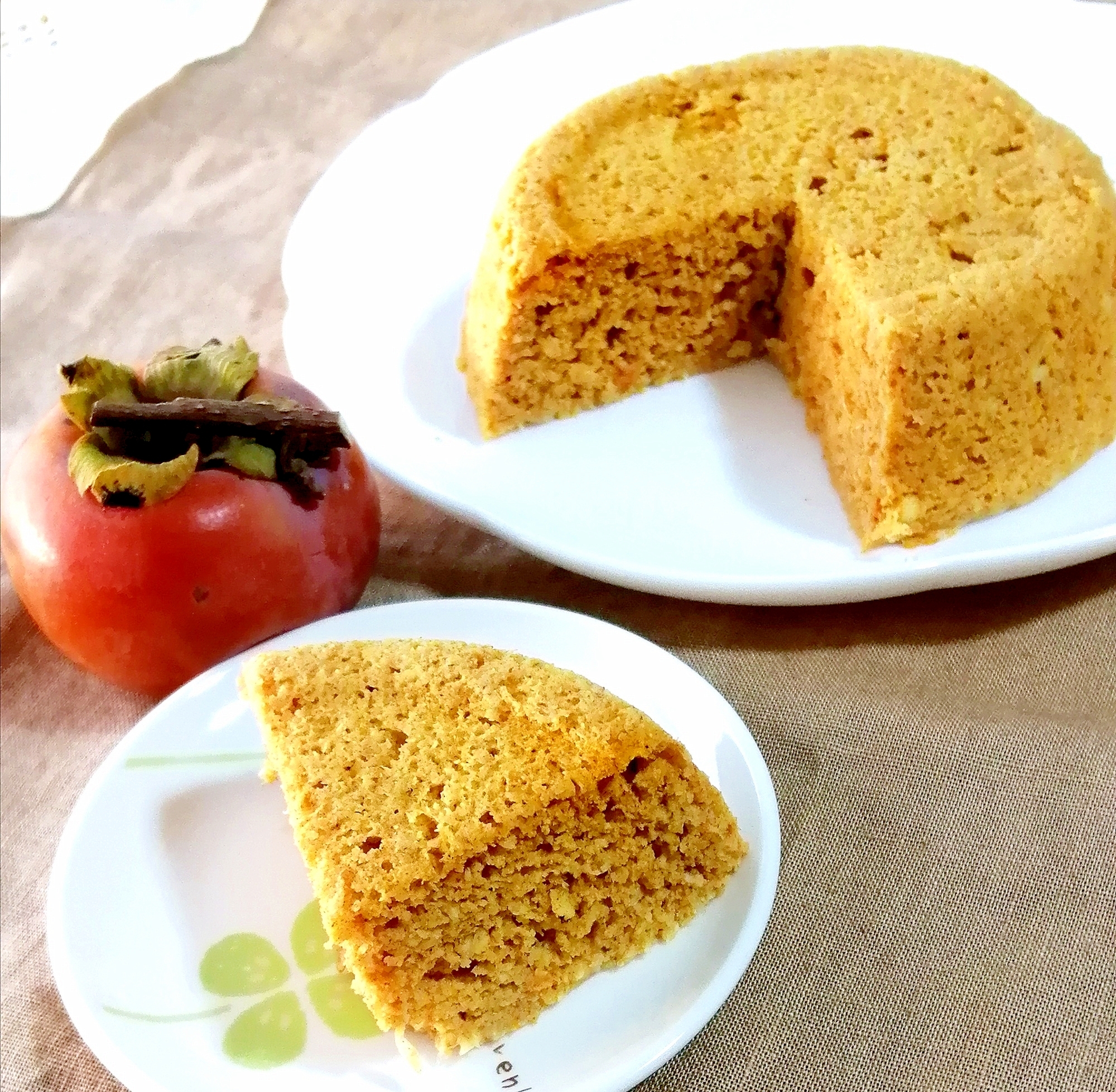 熟し柿とおからの低糖質ケーキ【油・砂糖・小麦無し】