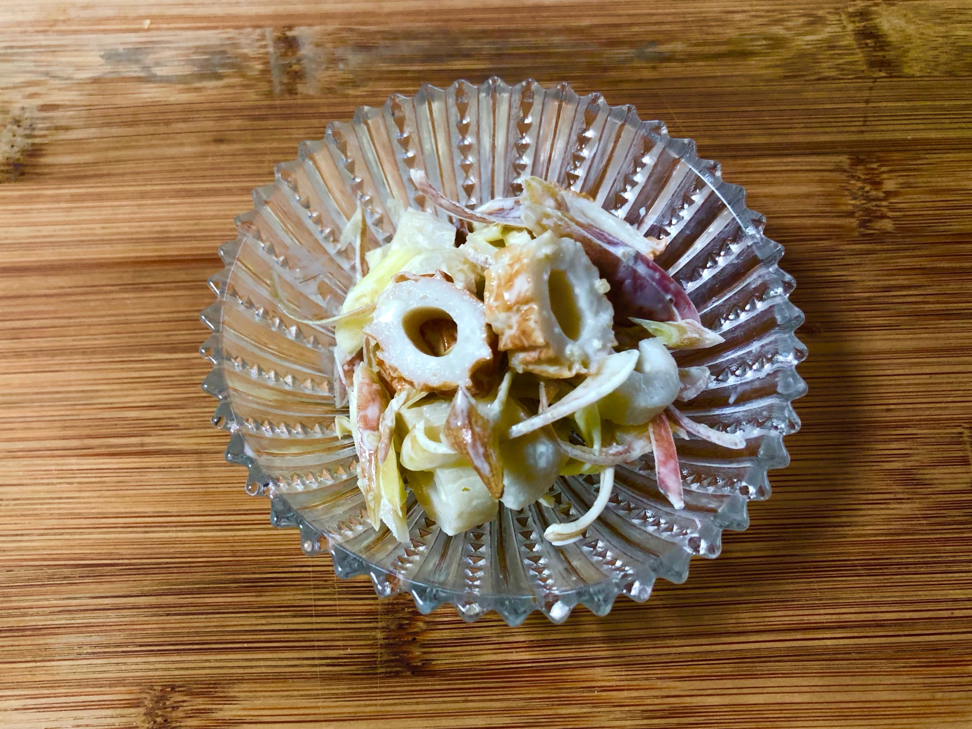 ちくわとミョウガのマヨ柚子胡椒和え