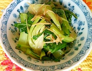 生姜たっぷり青梗菜（チンゲンサイ）の塩炒め