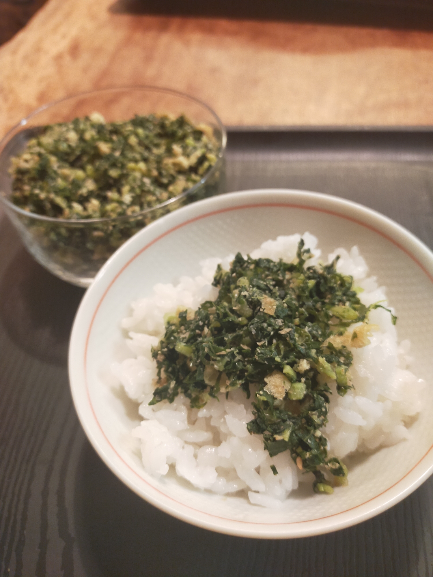 家庭菜園　栄養たっぷり大根葉　菜飯