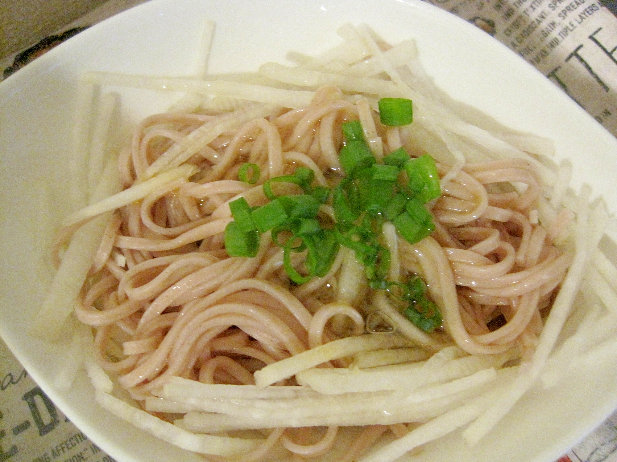 大根と卵のヘルシー蕎麦