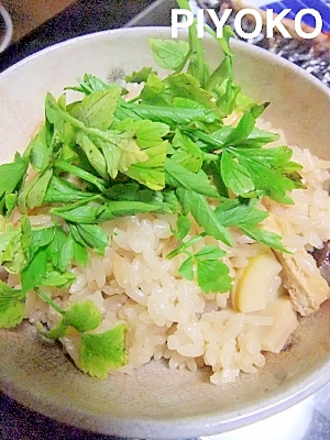 しっかり味のタケノコご飯