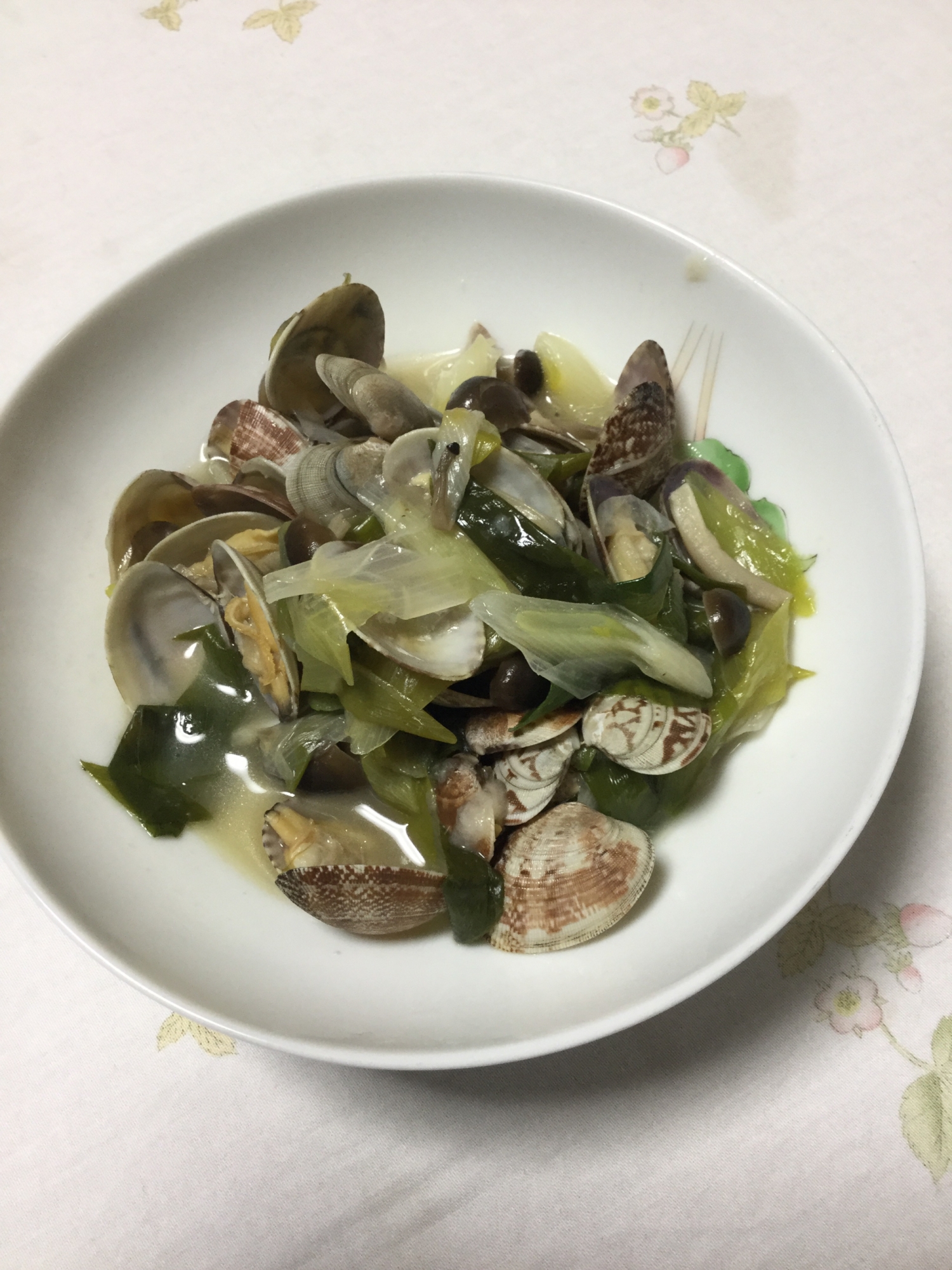 長ネギとあさりの煮物