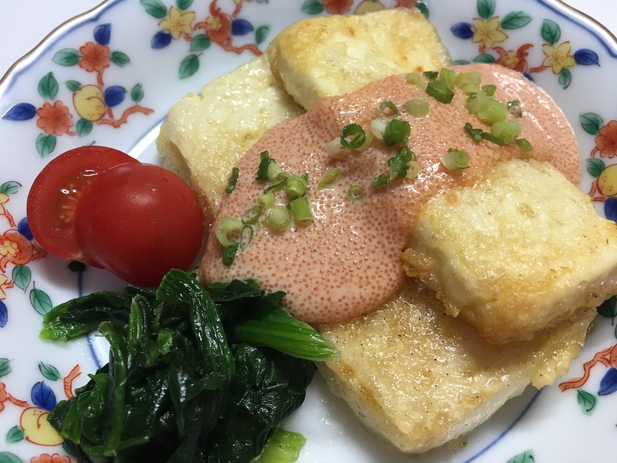 明太子ソースの洋風豆腐ステーキ